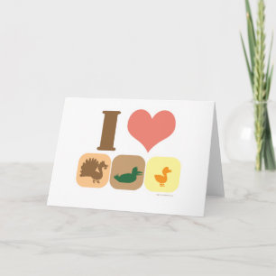 Cartes Pour Fêtes Annuelles J'Aime Turducken !