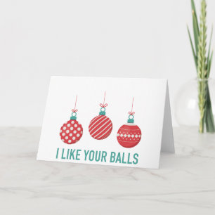 Cartes Pour Fêtes Annuelles J'aime vos boules
