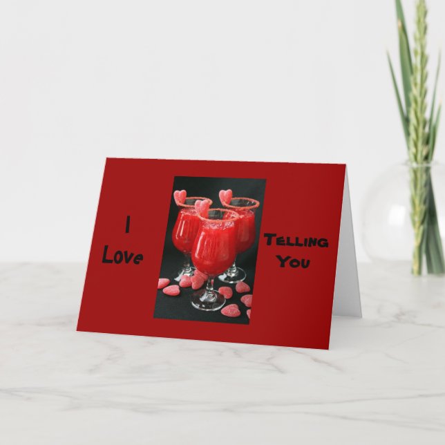 CARTES POUR FÊTES ANNUELLES J'AIME VOUS DIRE COMBIEN "JE T'AIME" (Devant)