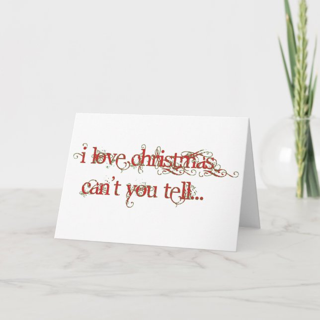 Cartes Pour Fêtes Annuelles j'aime xmas (Devant)