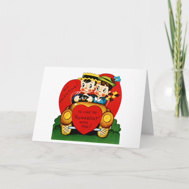 Cartes Pour Fêtes Annuelles J'aimerais "courir" avec toi Valentine (Devant)