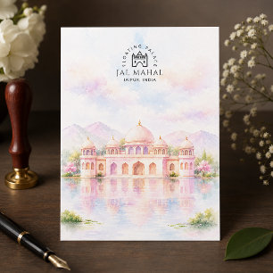 Cartes Pour Fêtes Annuelles Jal Mahal Jaipur, Inde Beau Palais Voyage