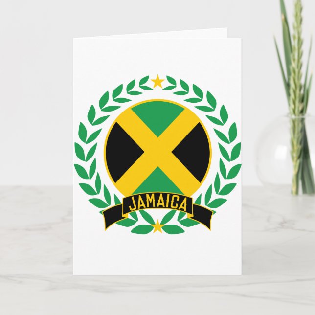 Cartes Pour Fêtes Annuelles Jamaïque Wreath (Devant)