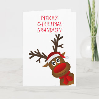 Cartes Pour Fêtes Annuelles *JAMAIS 1ER NOËL* à notre *GRANDSON*