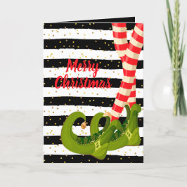 Cartes Pour Fêtes Annuelles Jambes de lutin fantaisistes Fêtes de Noël
