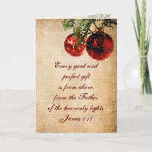Cartes Pour Fêtes Annuelles James 1:17 Noël Vintage