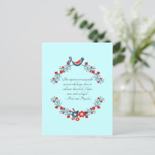 Cartes Pour Fêtes Annuelles Jane Austen Citation, Fierté et préjugé Floral