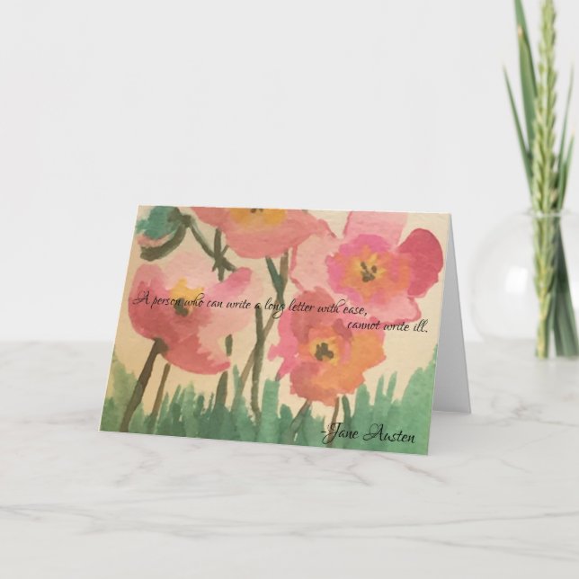Cartes Pour Fêtes Annuelles Jane Austen Stationnaire (Devant)