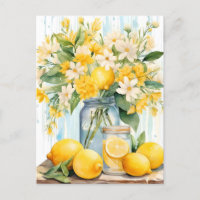 Jar à fleurs de citron d'été