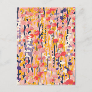 Cartes Pour Fêtes Annuelles Jardin botanique floral de fleurs sauvages moderne