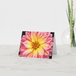 Cartes Pour Fêtes Annuelles Jardin de teinture rose Daliha Gros plan