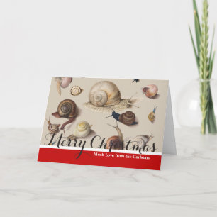 Cartes Pour Fêtes Annuelles Jardin d'escargots Animaux de compagnie Gastropod 