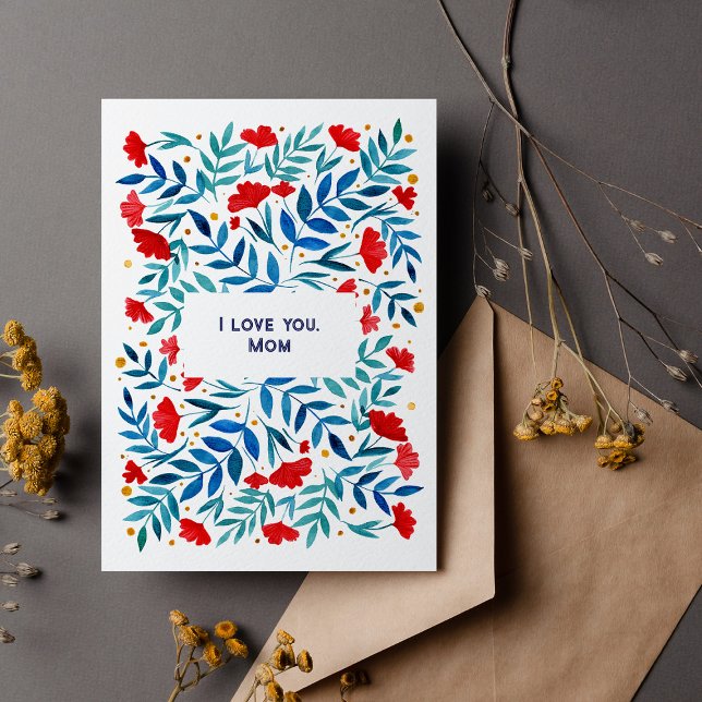 Cartes Pour Fêtes Annuelles Jardin magique Fête des mères Je t'aime Maman (Créateur téléchargé)