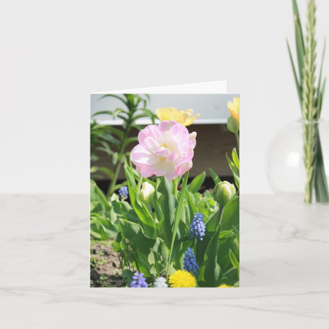 Cartes Pour Fêtes Annuelles Jardin rose Fleurs de la Fête des mères (Devant)