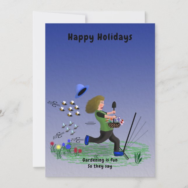 Cartes Pour Fêtes Annuelles Jardinage (Devant)