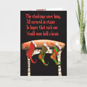 Cartes Pour Fêtes Annuelles jarretelles de noël zombie