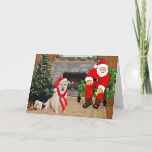 Cartes Pour Fêtes Annuelles Jaune Labrador Retriers Noël