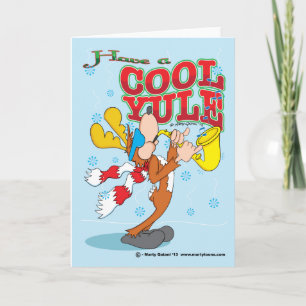 Cartes Pour Fêtes Annuelles Jazz 5x7 de bande dessinée de Noël