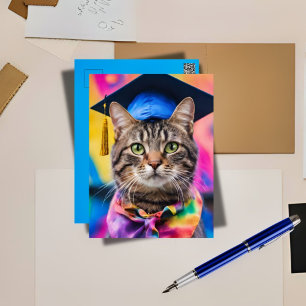 Cartes Pour Fêtes Annuelles Jazzy Kitty grand casquette