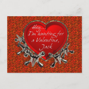 Cartes Pour Fêtes Annuelles Je chasse pour une Saint Valentin, Jack