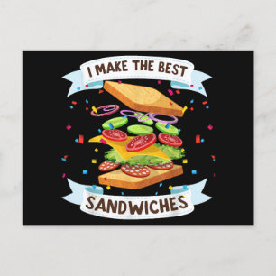 Cartes Pour Fêtes Annuelles Je confectionne les meilleurs sandwichs pour les a