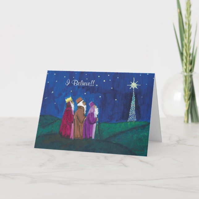 Cartes Pour Fêtes Annuelles Je crois (Devant)