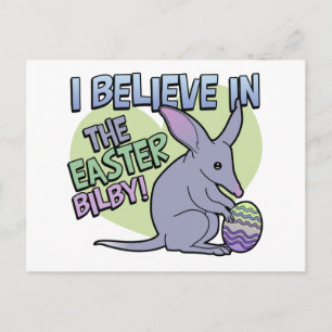 Cartes Pour Fêtes Annuelles Je crois au Bilby de Pâques