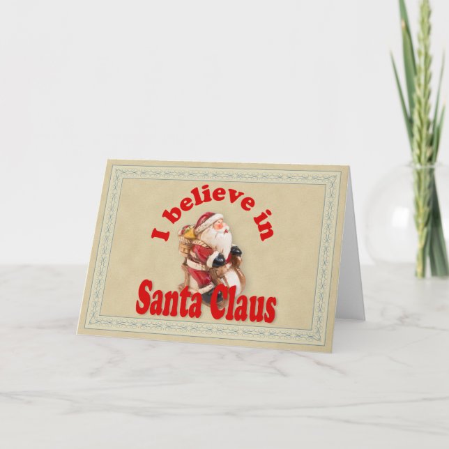 Cartes Pour Fêtes Annuelles Je crois au Père Noël (Devant)