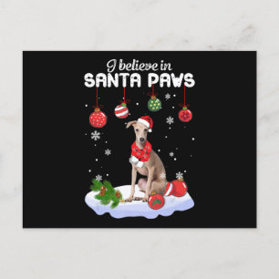 Cartes Pour Fêtes Annuelles Je crois au Père Noël Italian Greyhound Cadeau