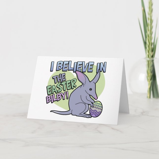 Cartes Pour Fêtes Annuelles Je crois en Pâques Bilby (Devant)