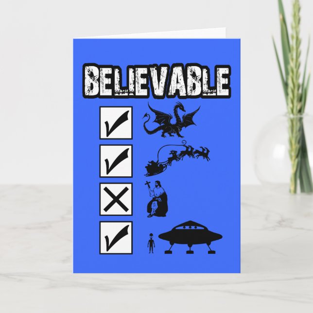 Cartes Pour Fêtes Annuelles Je crois en Père Noël (Devant)
