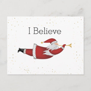 Cartes Pour Fêtes Annuelles Je crois voler Père Noël