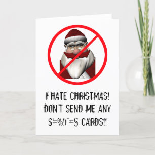 Cartes Pour Fêtes Annuelles Je déteste Noël