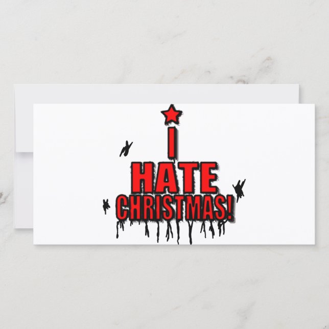 Cartes Pour Fêtes Annuelles Je déteste Noël (Devant)