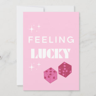 Cartes Pour Fêtes Annuelles Je me sens chanceuse, fille chanceuse, fille chanc