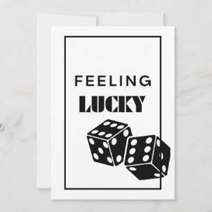 Cartes Pour Fêtes Annuelles Je me sens chanceuse, fille chanceuse, fille chanc