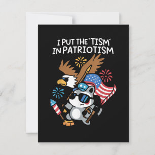 Cartes Pour Fêtes Annuelles Je mets le tisme dans Aigle athlétique patriotique