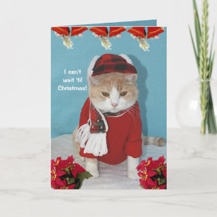 Cartes Pour Fêtes Annuelles Je ne peux pas attendre 'jusqu'à Noël !