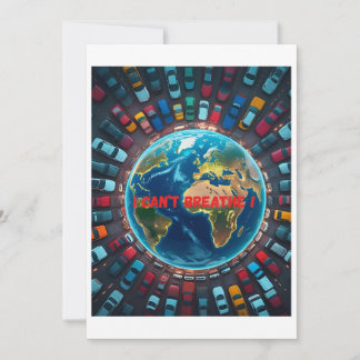 Cartes Pour Fêtes Annuelles Je ne peux pas respirer - pollution De l'environne