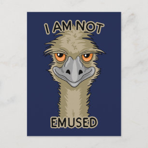 Cartes Pour Fêtes Annuelles Je Ne Suis Pas Emusé Drôle Emu Pun