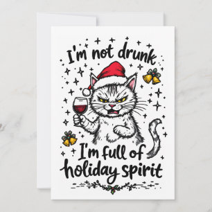 Cartes Pour Fêtes Annuelles Je ne suis pas ivre, je suis plein de l'esprit des