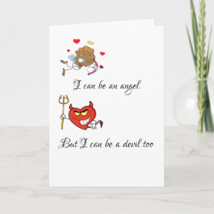 Cartes Pour Fêtes Annuelles Je peux être un Angel Funny Valentine's Card