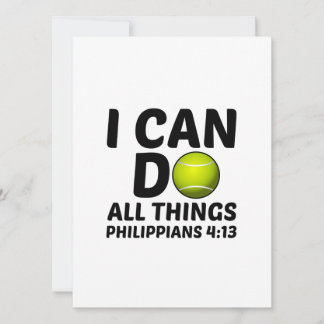 CARTES POUR FÊTES ANNUELLES JE PEUX FAIRE TOUTES LES CHOSES LE TENNIS AMUSANT