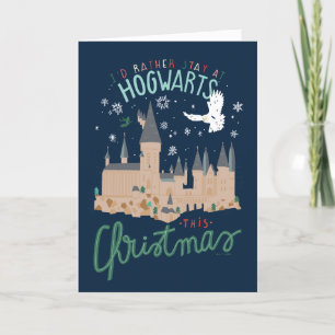 Cartes Pour Fêtes Annuelles Je Préférerais Rester À Hogwarts Ce Noël