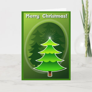 Cartes Pour Fêtes Annuelles Je rêve de Noël vert