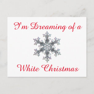 Cartes Pour Fêtes Annuelles Je rêve d'un Noël blanc - Flacon de neige