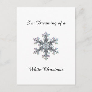 Cartes Pour Fêtes Annuelles Je rêve d'un Noël blanc - Flacon de neige