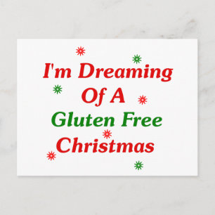 Cartes Pour Fêtes Annuelles Je rêve d'un Noël sans gluten