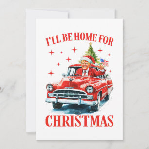 Cartes Pour Fêtes Annuelles Je serai à la maison pour Noël