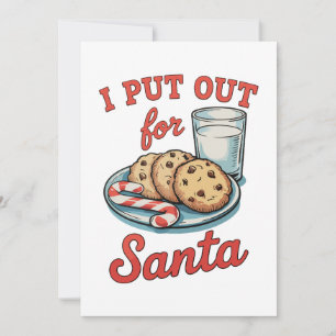 Cartes Pour Fêtes Annuelles Je sors pour le Père Noël drôles de biscuits au la